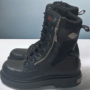 Harley-Davidson Men's Black Leather Boots Motorcycle Size 8.5